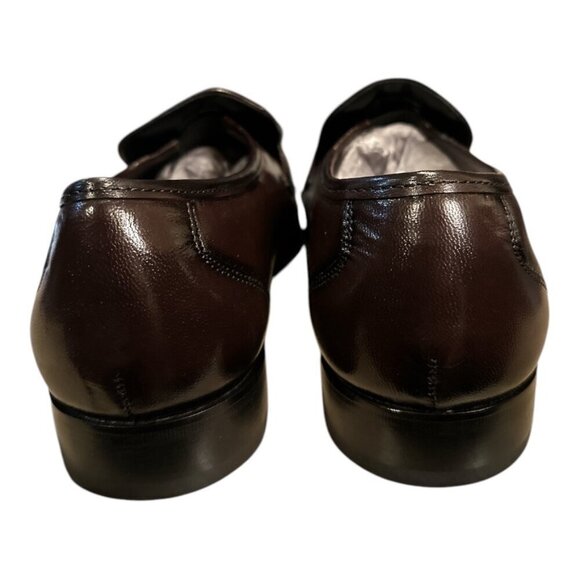 Florsheim Como Moc Toe Strap Loafer | 3E Extra Wide | Black Cherry | Size 10.5 - Picture 5 of 10